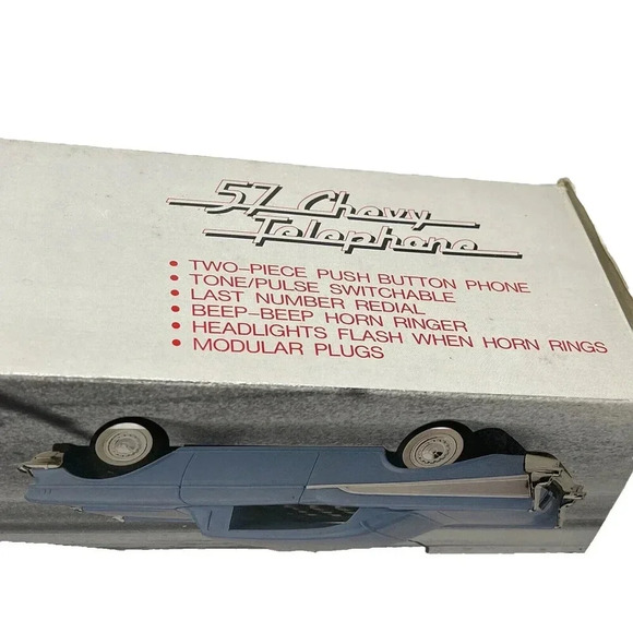 Vintage TeleMania Pink  57 Chevy Telephone in Original Box RARE - Picture 10 of 16